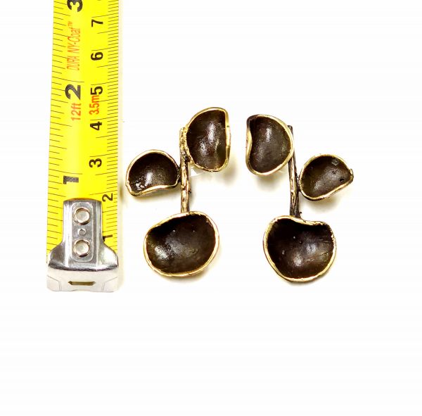 Hand Made Brass Earrings - SKU# BRN-4028 - Image 2