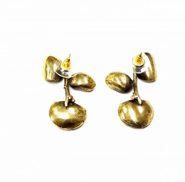 Hand Made Brass Earrings - SKU# BRN-4028 - Image 3
