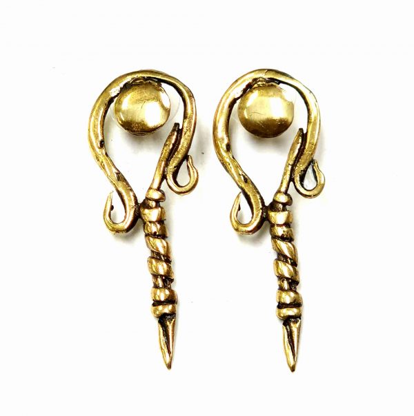 Hand Made Brass Earrings - SKU# BRN-4031
