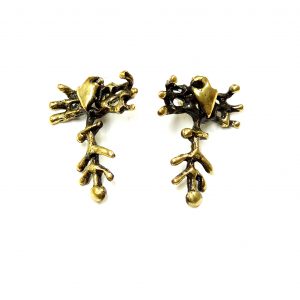 Hand Made Brass Earrings - SKU# BRN-4032