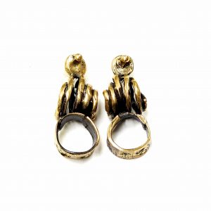 Hand Made Brass Earrings - SKU# BRN-4034