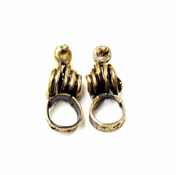 Hand Made Brass Earrings - SKU# BRN-4034