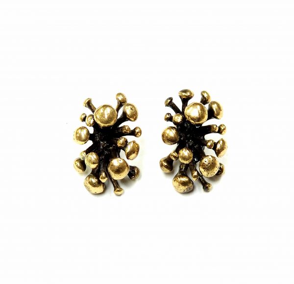 Hand Made Brass Earrings - SKU# BRN-4036