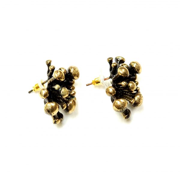 Hand Made Brass Earrings - SKU# BRN-4036 - Image 3