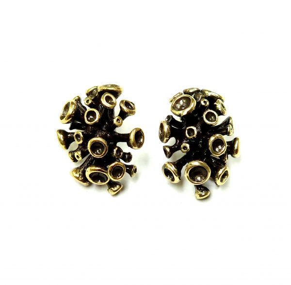 Hand Made Brass Earrings - SKU# BRN-4037