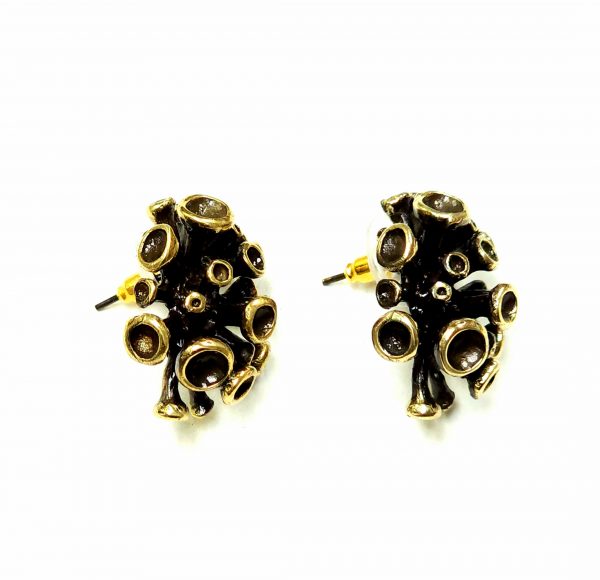 Hand Made Brass Earrings - SKU# BRN-4037 - Image 3