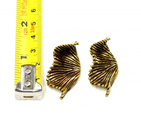 Hand Made Brass Earrings - SKU# BRN-4040 - Image 2