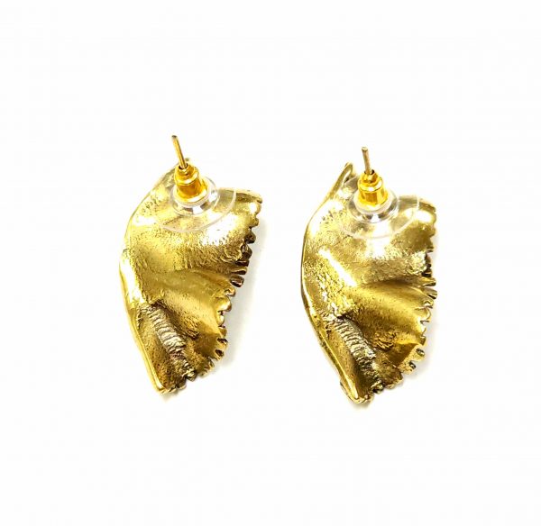Hand Made Brass Earrings - SKU# BRN-4040 - Image 3