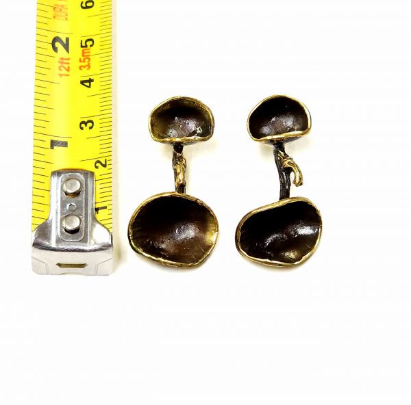 Hand Made Brass Earrings - SKU# BRN-4041 - Image 2