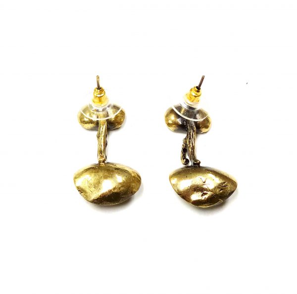 Hand Made Brass Earrings - SKU# BRN-4041 - Image 3