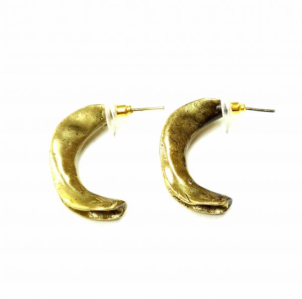 Hand Made Brass Earrings - SKU# BRN-4044 - Image 3