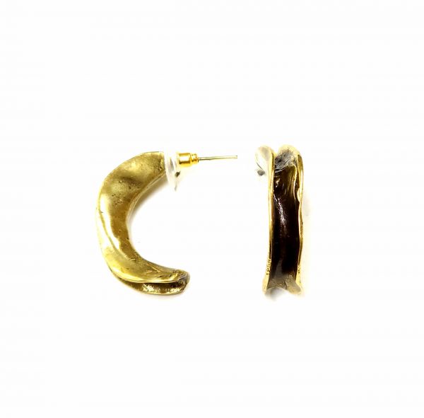 Hand Made Brass Earrings - SKU# BRN-4044 - Image 4
