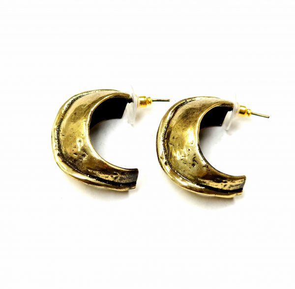 Hand Made Brass Earrings - SKU# BRN-4045 - Image 4