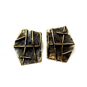 Hand Made Brass Earrings - SKU# BRN-4052