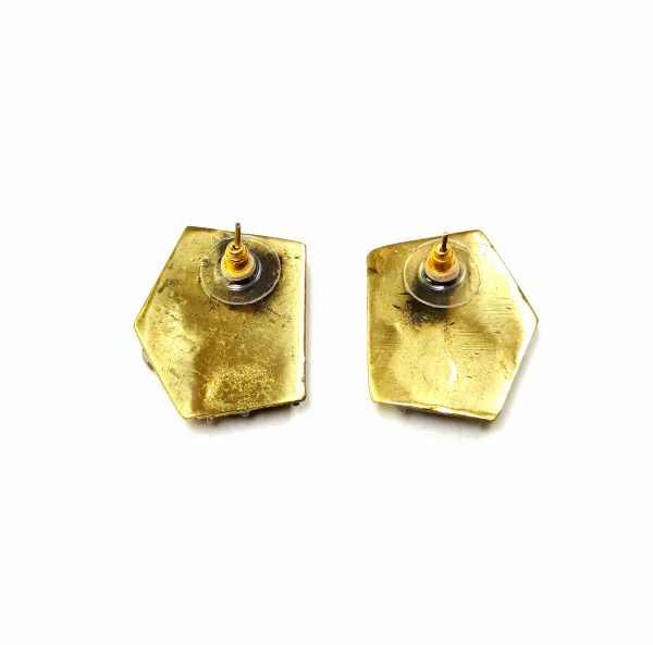Hand Made Brass Earrings - SKU# BRN-4052 - Image 3