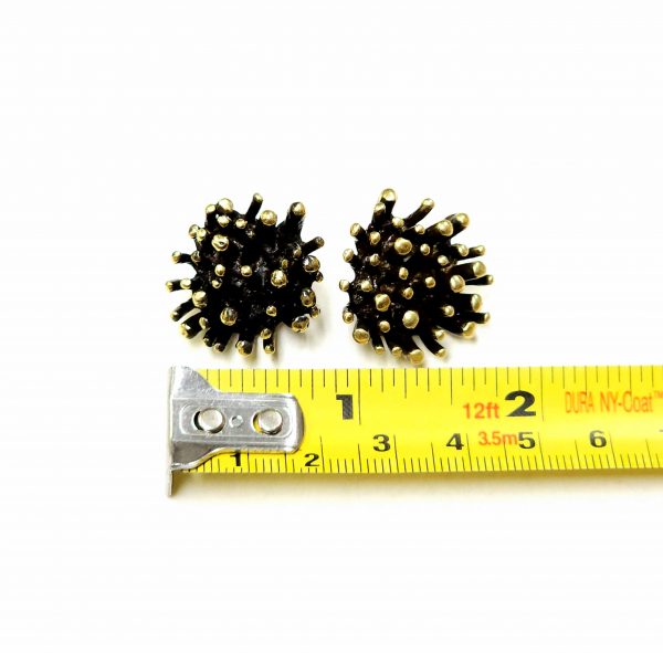 Hand Made Brass Earrings - SKU# BRN-4061 - Image 2
