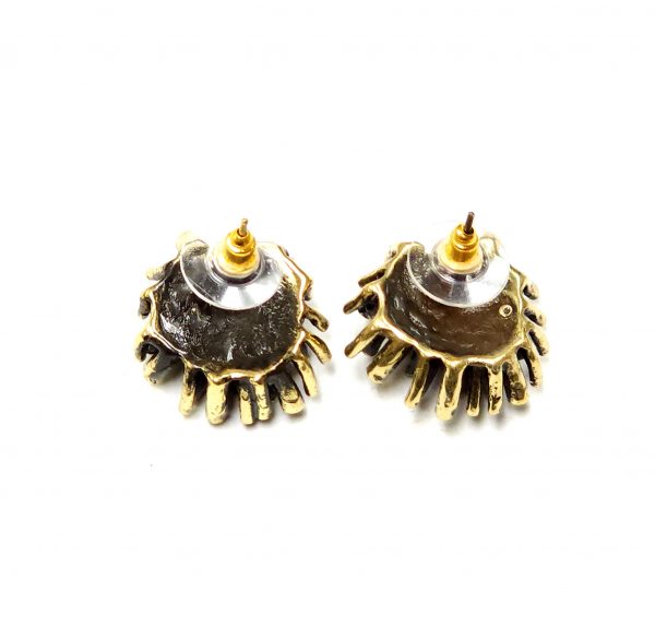 Hand Made Brass Earrings - SKU# BRN-4061 - Image 3