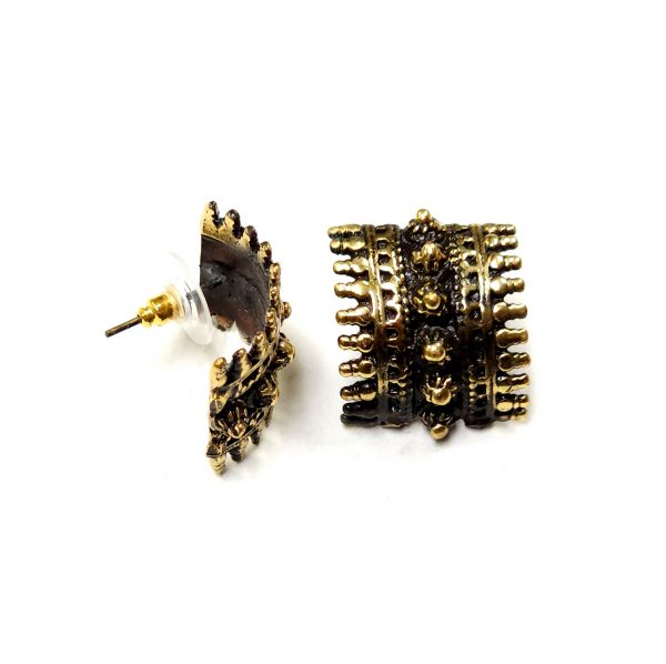 Hand Made Brass Earrings - SKU# BRN-4062 - Image 5