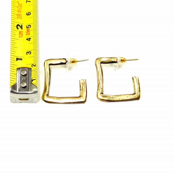 Hand Made Brass Earrings - SKU# BRN-4065 - Image 2