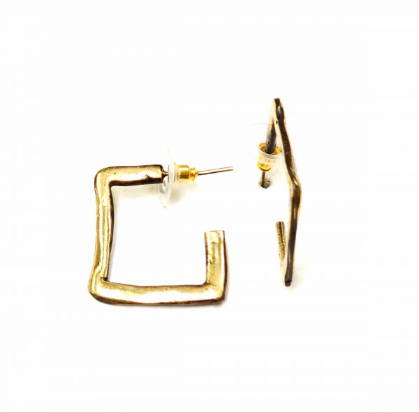Hand Made Brass Earrings - SKU# BRN-4065 - Image 3
