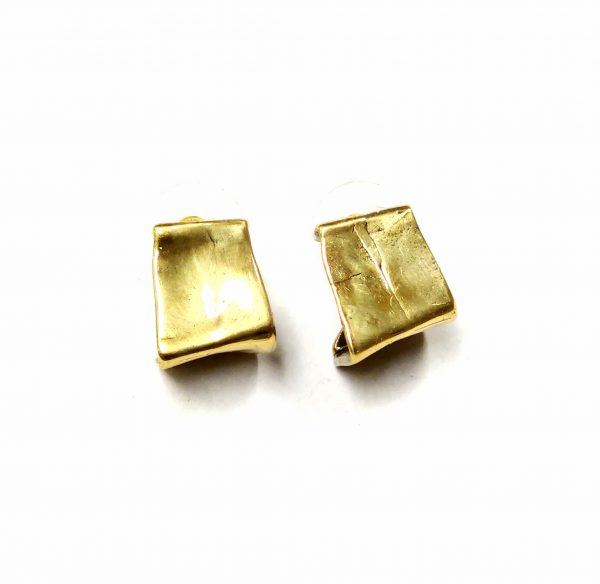 Hand Made Brass Earrings - SKU# BRN-4066 - Image 2