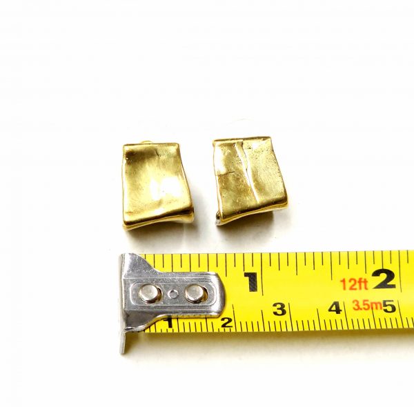 Hand Made Brass Earrings - SKU# BRN-4066 - Image 3