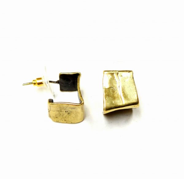 Hand Made Brass Earrings - SKU# BRN-4066
