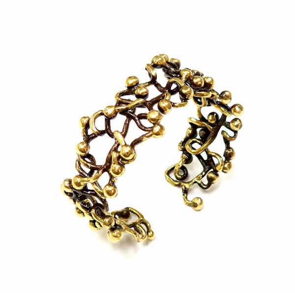 Hand Made Brass Bracelet Plated in Vintage Bronze - SKU# BRN-2001