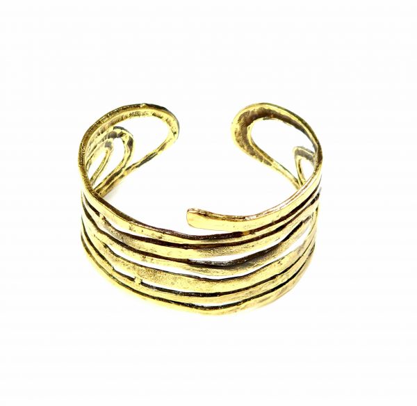 Hand Made Brass Bracelet Plated in Vintage Bronze - SKU# BRN-2002 - Image 3