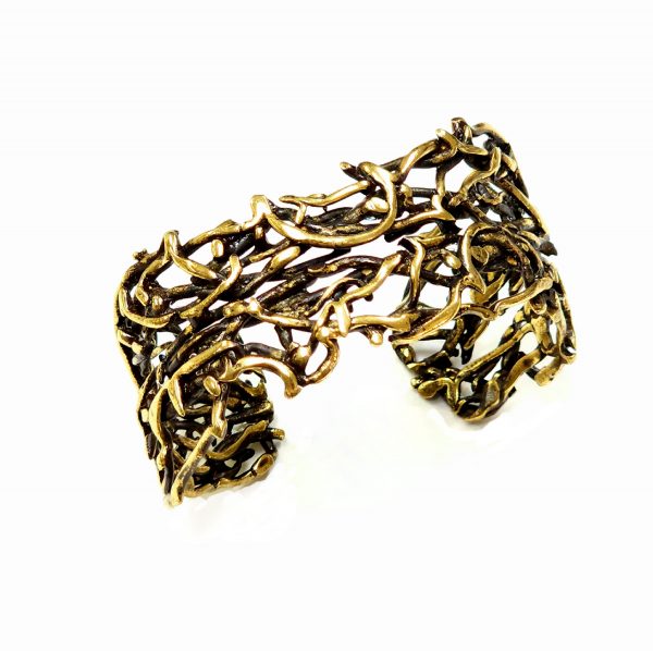 Hand Made Brass Bracelet Plated in Vintage Bronze - SKU# BRN-2004