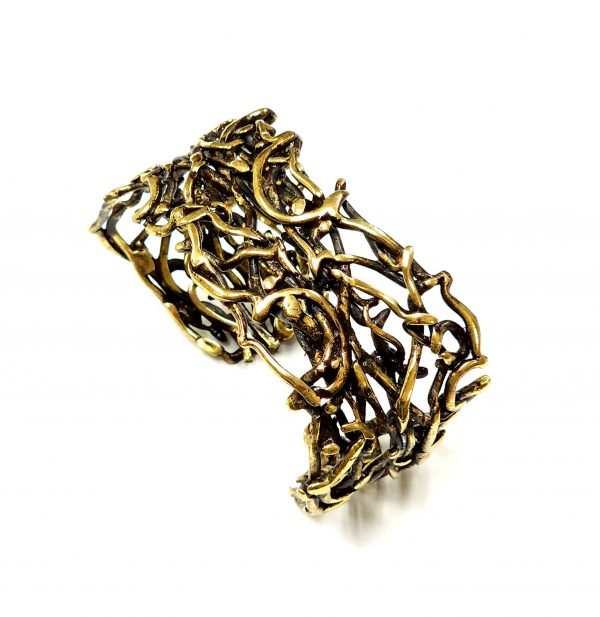 Hand Made Brass Bracelet Plated in Vintage Bronze - SKU# BRN-2004 - Image 2