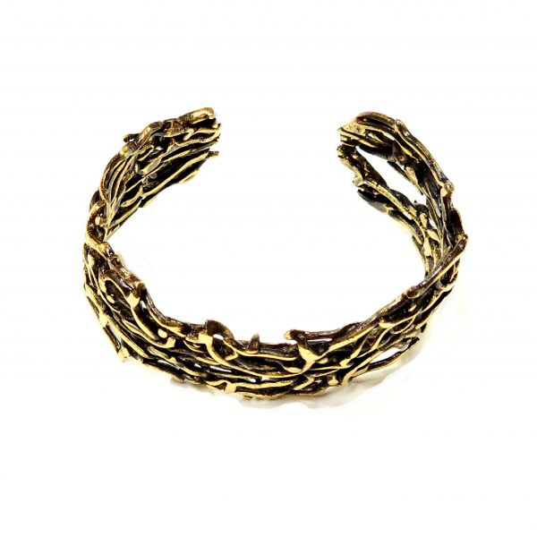 Hand Made Brass Bracelet Plated in Vintage Bronze - SKU# BRN-2004 - Image 3