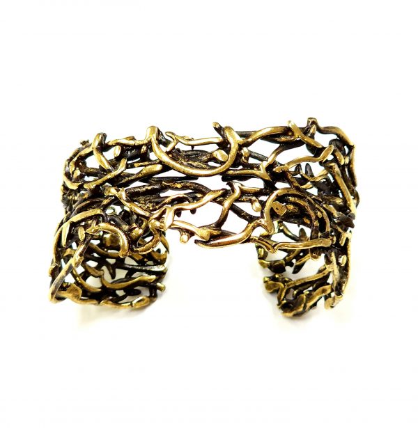 Hand Made Brass Bracelet Plated in Vintage Bronze - SKU# BRN-2004 - Image 5