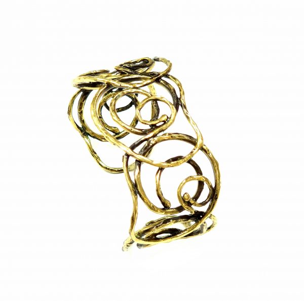 Hand Made Brass Bracelet Plated in Vintage Bronze - SKU# BRN-2005 - Image 5