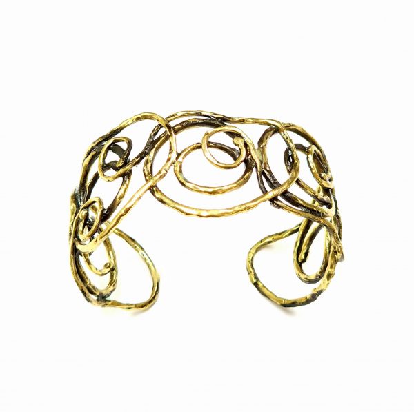 Hand Made Brass Bracelet Plated in Vintage Bronze - SKU# BRN-2005 - Image 2