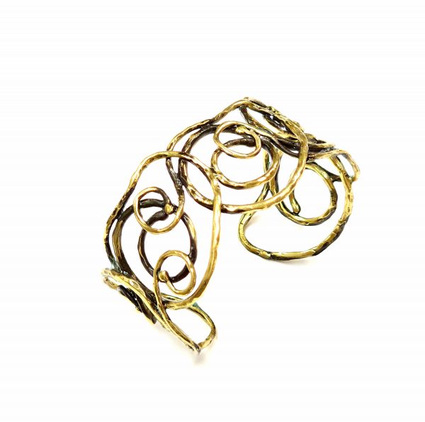 Hand Made Brass Bracelet Plated in Vintage Bronze - SKU# BRN-2005
