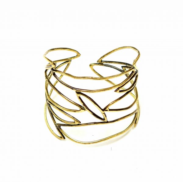 Hand Made Brass Bracelet Plated in Vintage Bronze - SKU# BRN-2008 - Image 2