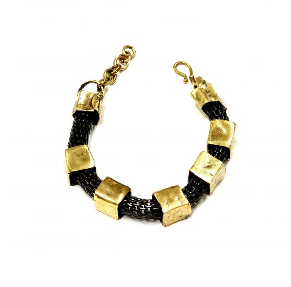 Hand Made Brass Bracelet Plated in Vintage Bronze - SKU# BRN-2014 - Image 4