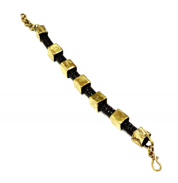 Hand Made Brass Bracelet Plated in Vintage Bronze - SKU# BRN-2014 - Image 2
