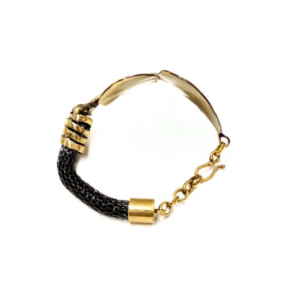 Hand Made Brass Bracelet Plated in Vintage Bronze - SKU# BRN-2015 - Image 3