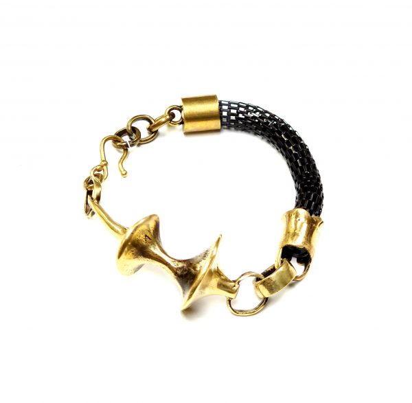 Hand Made Brass Bracelet Plated in Vintage Bronze - SKU# BRN-2016
