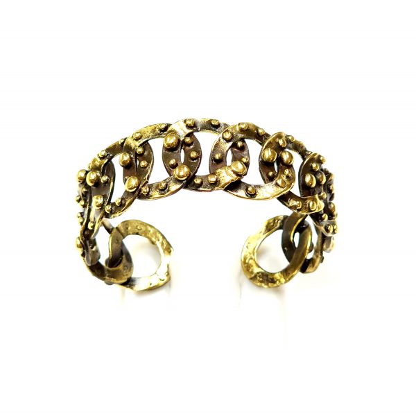 Hand Made Brass Bracelet Plated in Vintage Bronze - SKU# BRN-2029 - Image 2