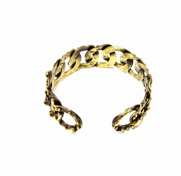 Hand Made Brass Bracelet Plated in Vintage Bronze - SKU# BRN-2029 - Image 5