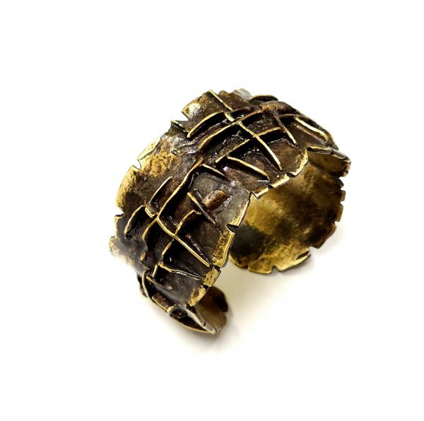 Hand Made Brass Bracelet Plated in Vintage Bronze - SKU# BRN-2030