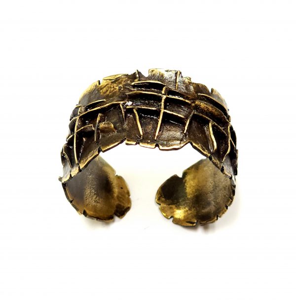 Hand Made Brass Bracelet Plated in Vintage Bronze - SKU# BRN-2030 - Image 2