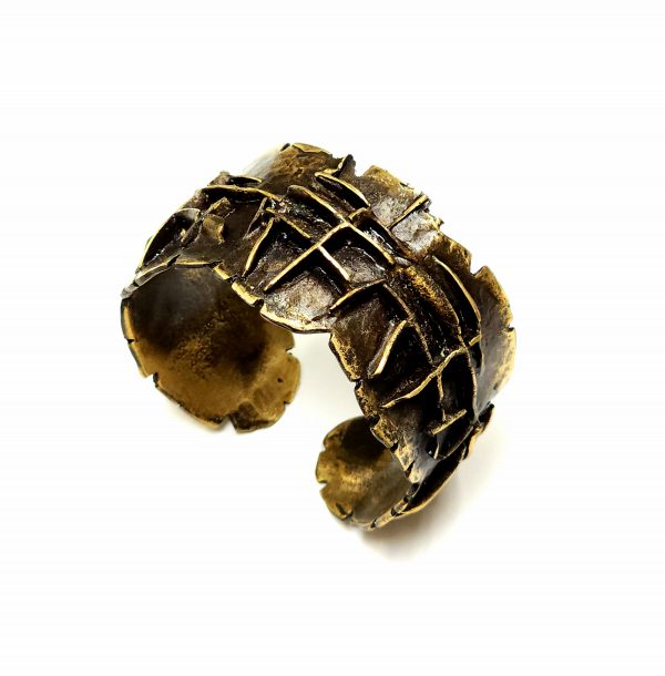Hand Made Brass Bracelet Plated in Vintage Bronze - SKU# BRN-2030 - Image 3