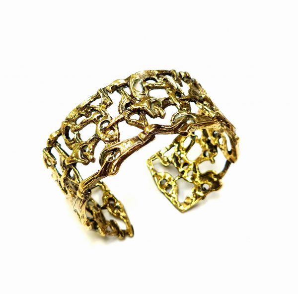 Hand Made Brass Bracelet Plated in Vintage Bronze - SKU# BRN-2036