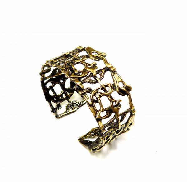 Hand Made Brass Bracelet Plated in Vintage Bronze - SKU# BRN-2036 - Image 2