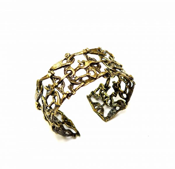 Hand Made Brass Bracelet Plated in Vintage Bronze - SKU# BRN-2036 - Image 5