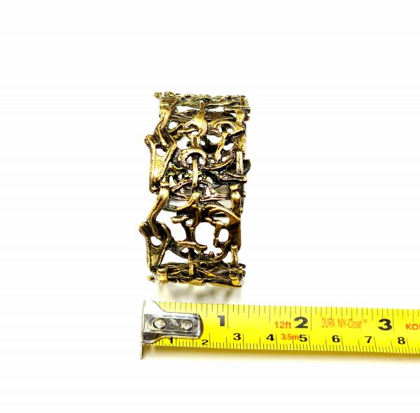 Hand Made Brass Bracelet Plated in Vintage Bronze - SKU# BRN-2036 - Image 3
